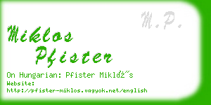 miklos pfister business card